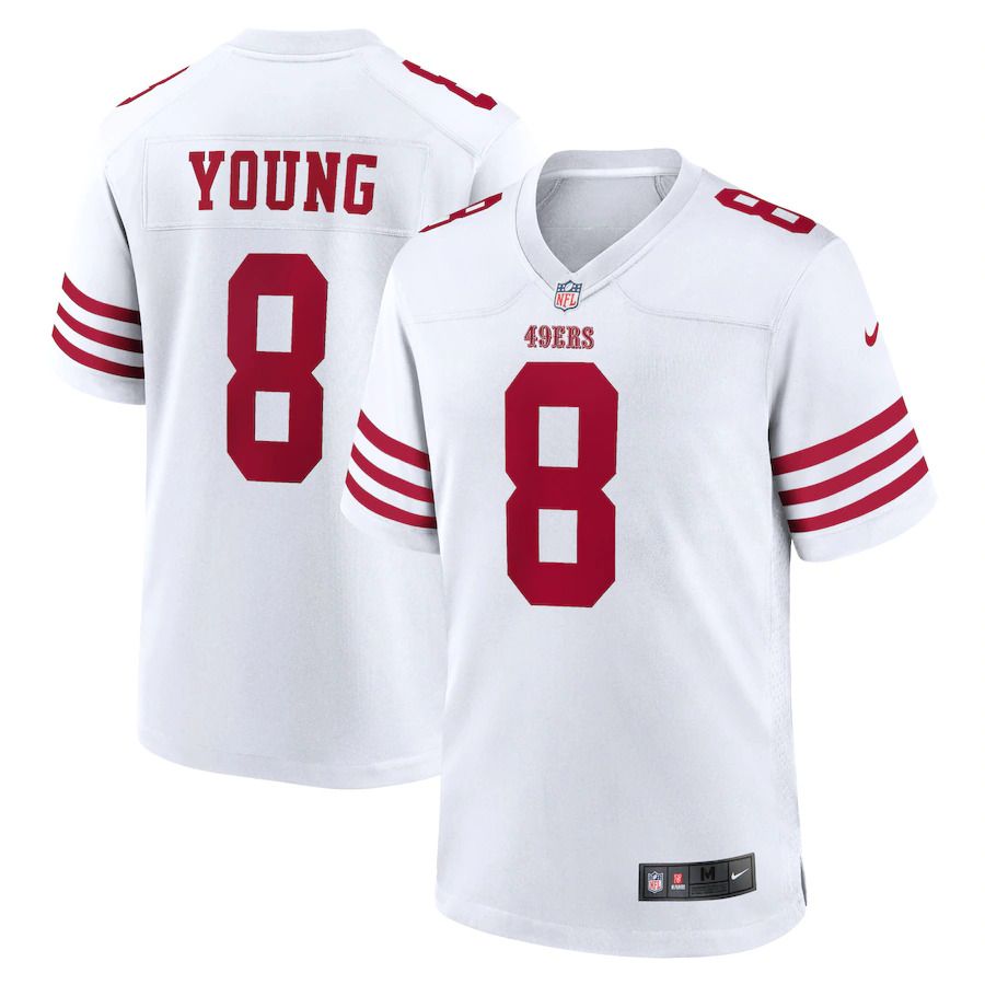 Men San Francisco 49ers #8 Steve Young Nike White Retired Player Game NFL Jersey